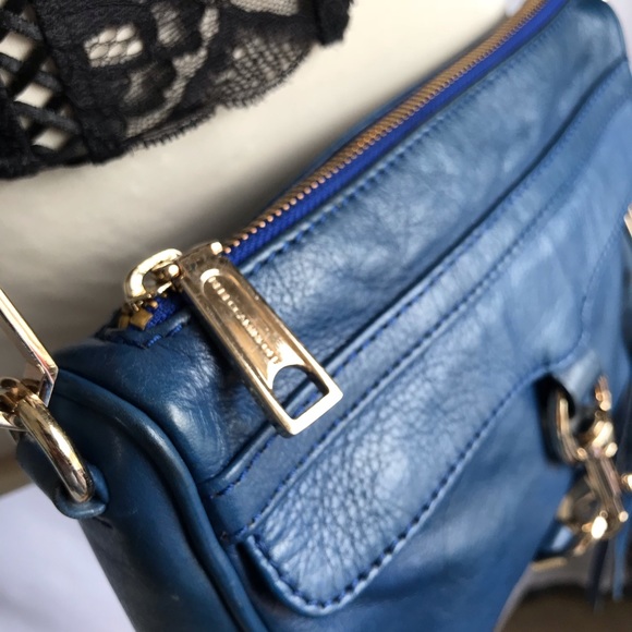 ♥️😘 Rebecca Minkoff Mini M.A.C Blue Crossbody - Picture 4 of 8